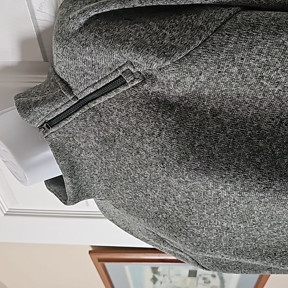 Eddie Bauer Green Fleece Pullover Jacket With Asymmetrical Zipper Opening Sz. M